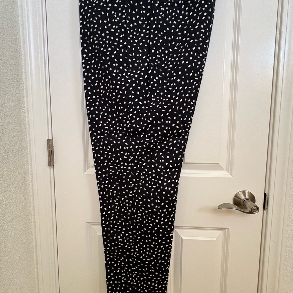 Talbots Black and White Patterned Pants 3002